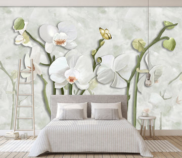 3D Blooming Flower Butterfly 527 Wallpaper AJ Wallpaper 2 