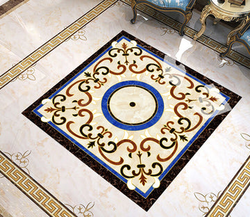 3D Blue Pattern WG707 Floor Mural Wallpaper AJ Wallpaper 2 