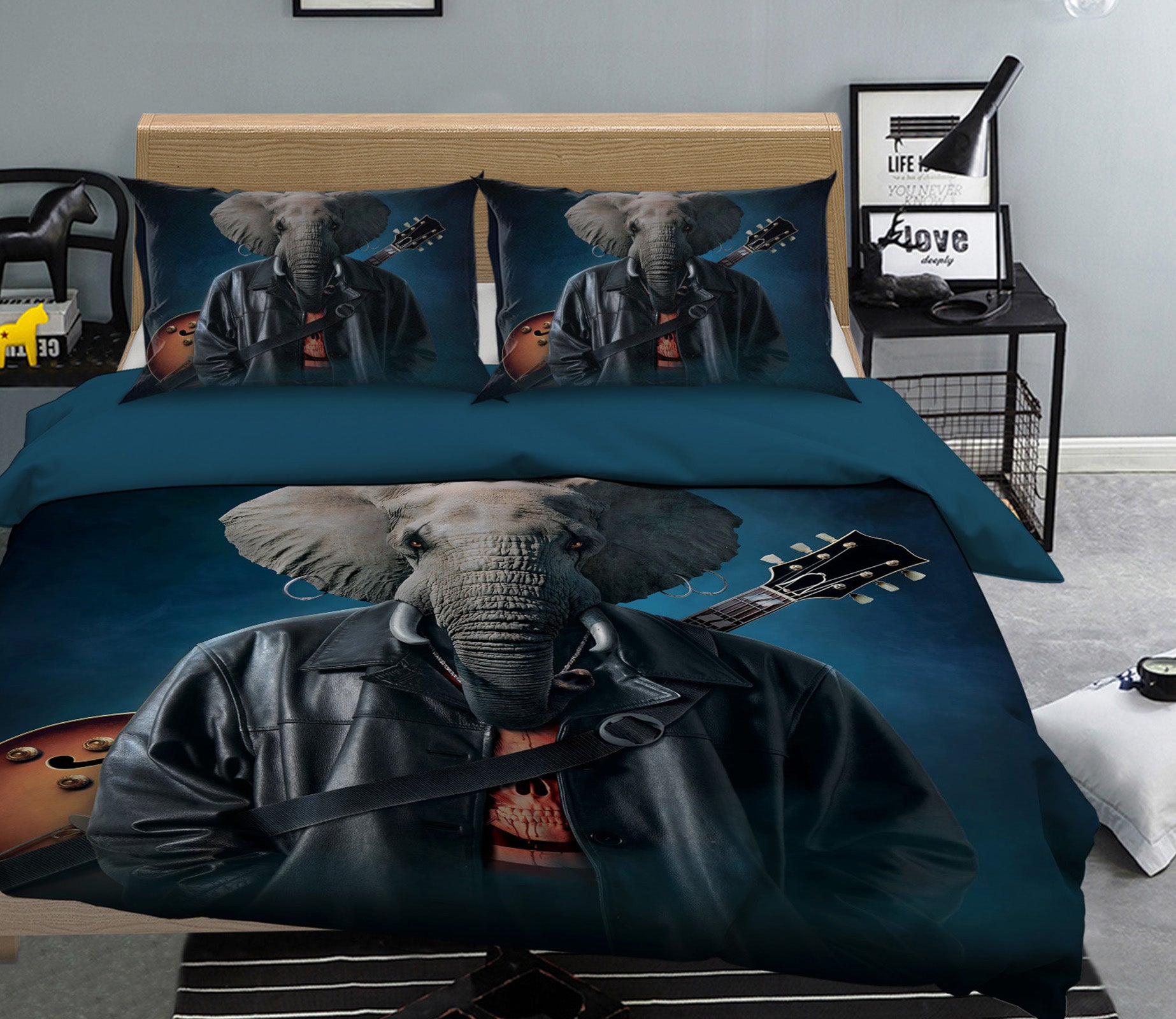 3D Elephice Cooper 044 Bed Pillowcases Quilt Exclusive Designer Vincent