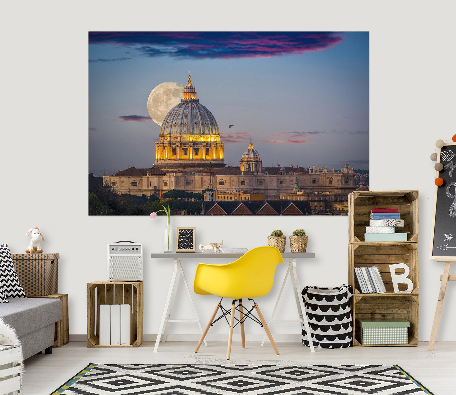 3D Sunrise Castle 167 Marco Carmassi Wall Sticker
