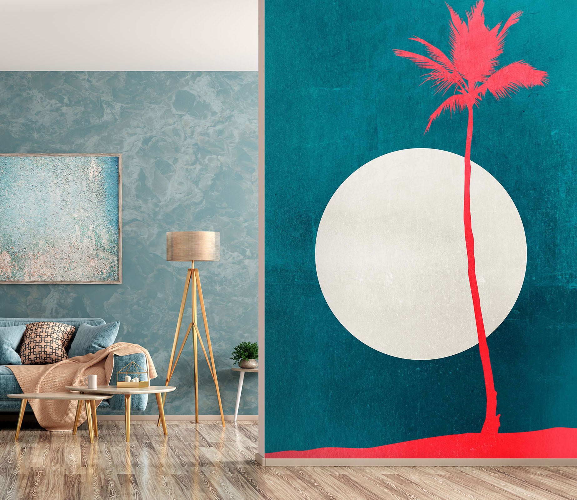 3D Red Tree 1421 Boris Draschoff Wall Mural Wall Murals