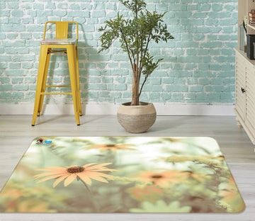 3D Orange Daisy 6814 Assaf Frank Rug Non Slip Rug Mat