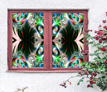 3D Gorgeous Feather 313 Window Film Print Sticker Cling Stained Glass UV Block