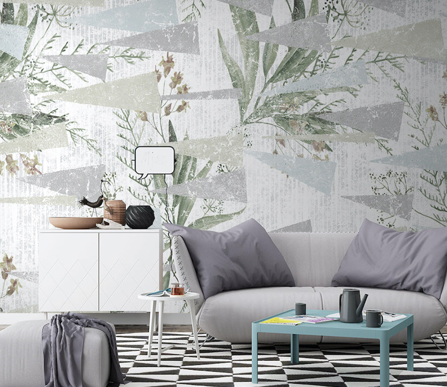 3D Leaf Pattern WG033 Wall Murals