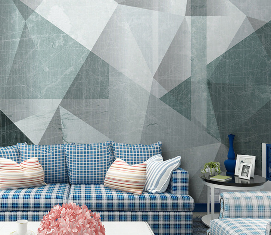3D Geometric Patchwork WG089 Wall Murals