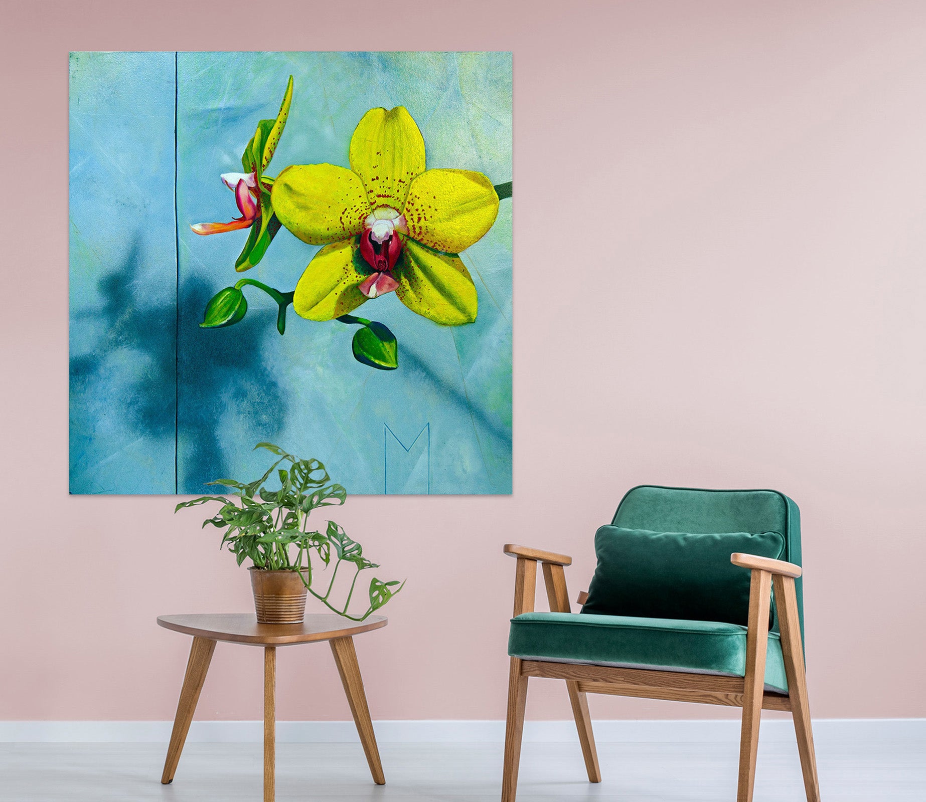 3D Yellow Flower 110121 Matthew Holden Bates Wall Sticker