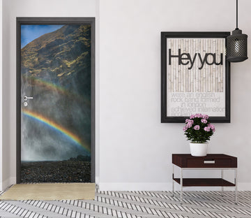 3D Rainbow Rock 12279 Marco Carmassi Door Mural