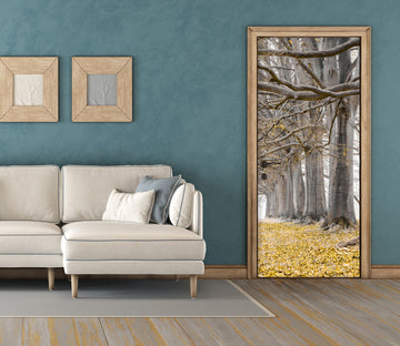 3D Grey Trunk 5124 Assaf Frank Door Mural