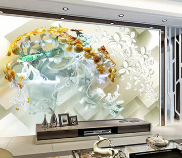 3D Leaf Butterfly WC29 Wall Murals Wallpaper AJ Wallpaper 2 