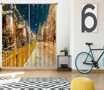 3D Street 53106 Christmas Curtains Drapes Xmas