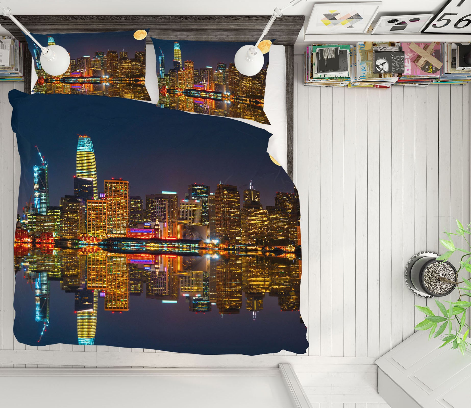 3D Seaside City 2116 Marco Carmassi Bedding Bed Pillowcases Quilt