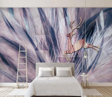 3D Feather Fawn WC2395 Wall Murals