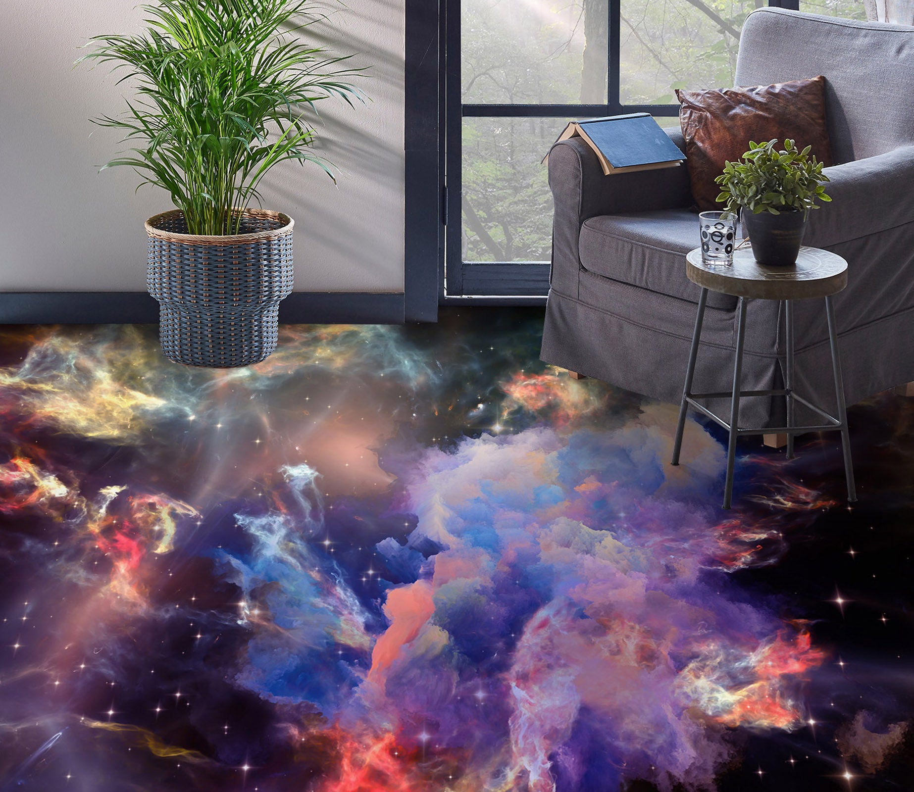 3D Fantasy Purple Nebula Art 536 Floor Mural  Wallpaper Murals Rug & Mat Print Epoxy waterproof bath floor