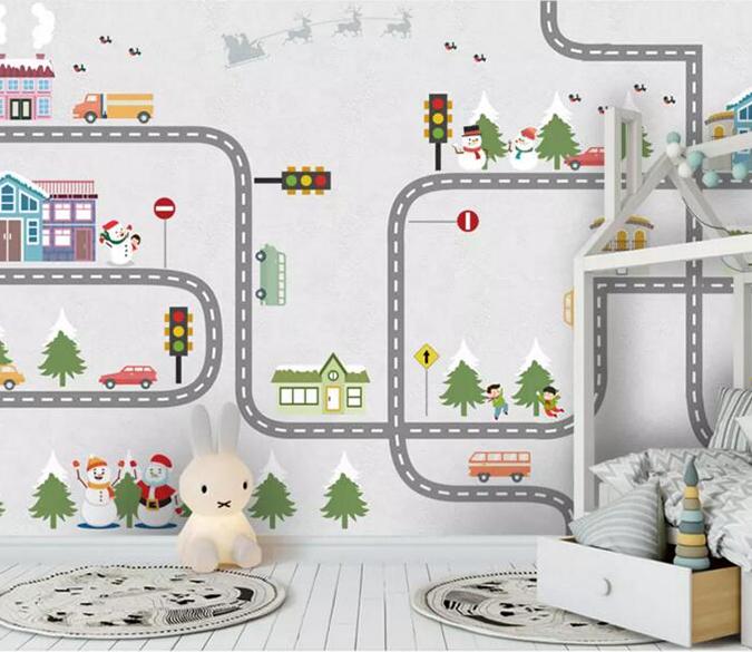 3D City Traffic 537 Wall Murals Wallpaper AJ Wallpaper 2 