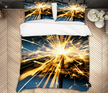 3D Fireworks 52205 Christmas Quilt Duvet Cover Xmas Bed Pillowcases