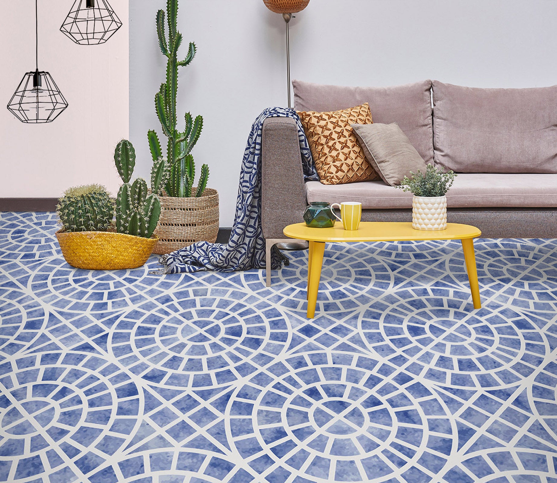 3D Blue Circular Stitching 544 Floor Mural  Wallpaper Murals Rug & Mat Print Epoxy waterproof bath floor