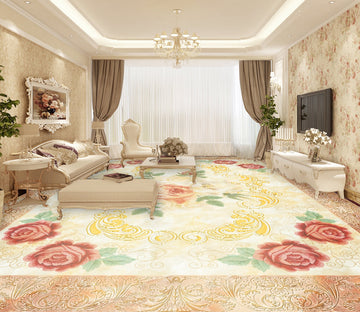 3D Colored Flowers WG367 Floor Mural Wallpaper AJ Wallpaper 2 