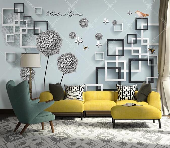 3D Dandelion Square 402 Wall Murals Wallpaper AJ Wallpaper 2 