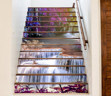 3D Cascading Misty Waterfall 354 Stair Risers