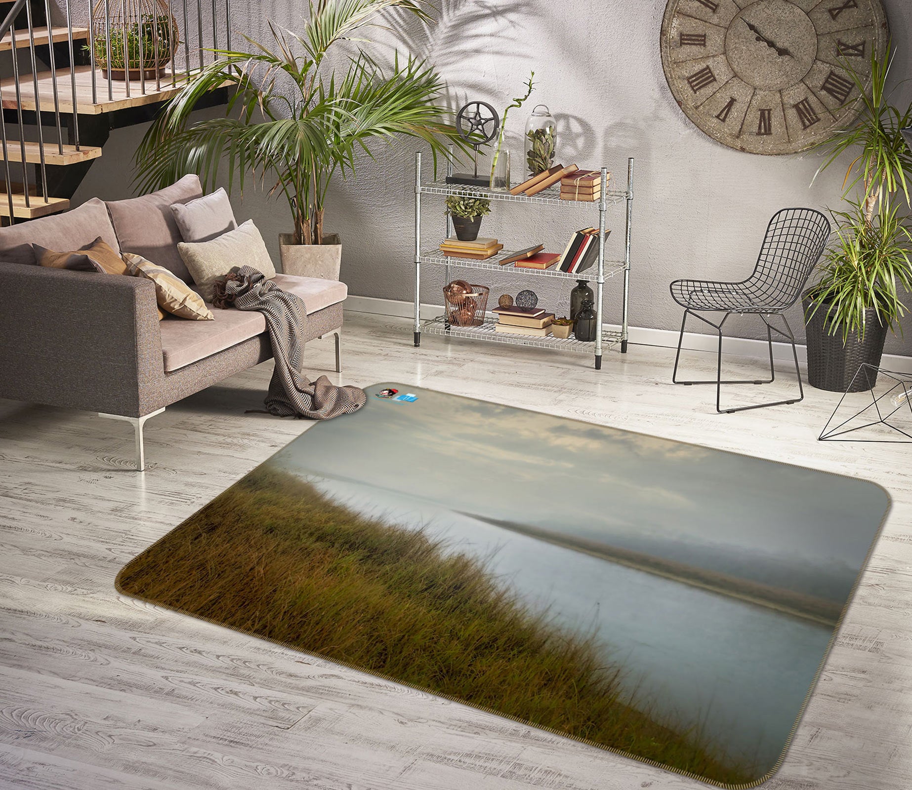 3D River Grass 5131 Beth Sheridan Rug Non Slip Rug Mat