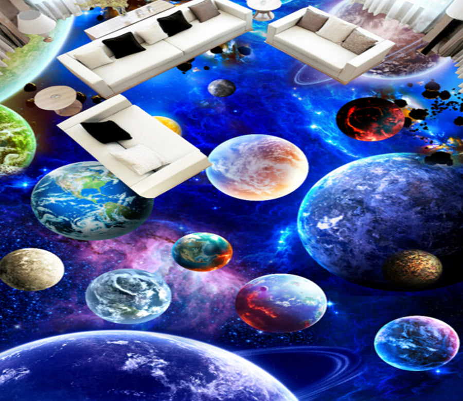 3D Universe Planet 391 Floor Mural  Wallpaper Murals Rug & Mat Print Epoxy waterproof bath floor