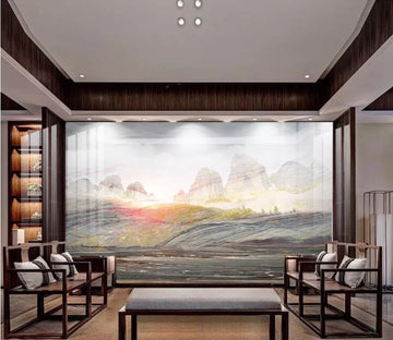3D Mountain River Scenery WC18 Wall Murals Wallpaper AJ Wallpaper 2 