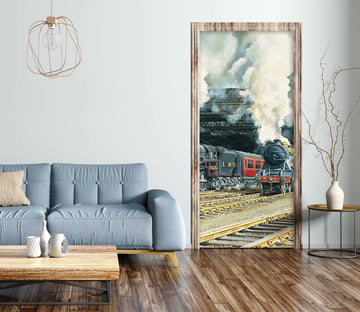 3D Steam Train 10360 Trevor Mitchell Door Mural