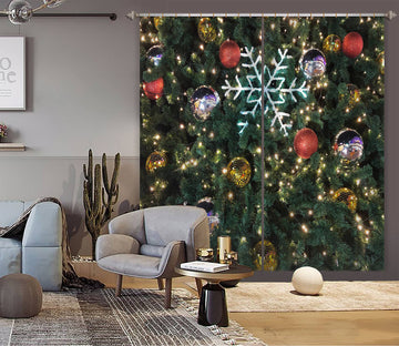 3D Tree 53130 Christmas Curtains Drapes Xmas