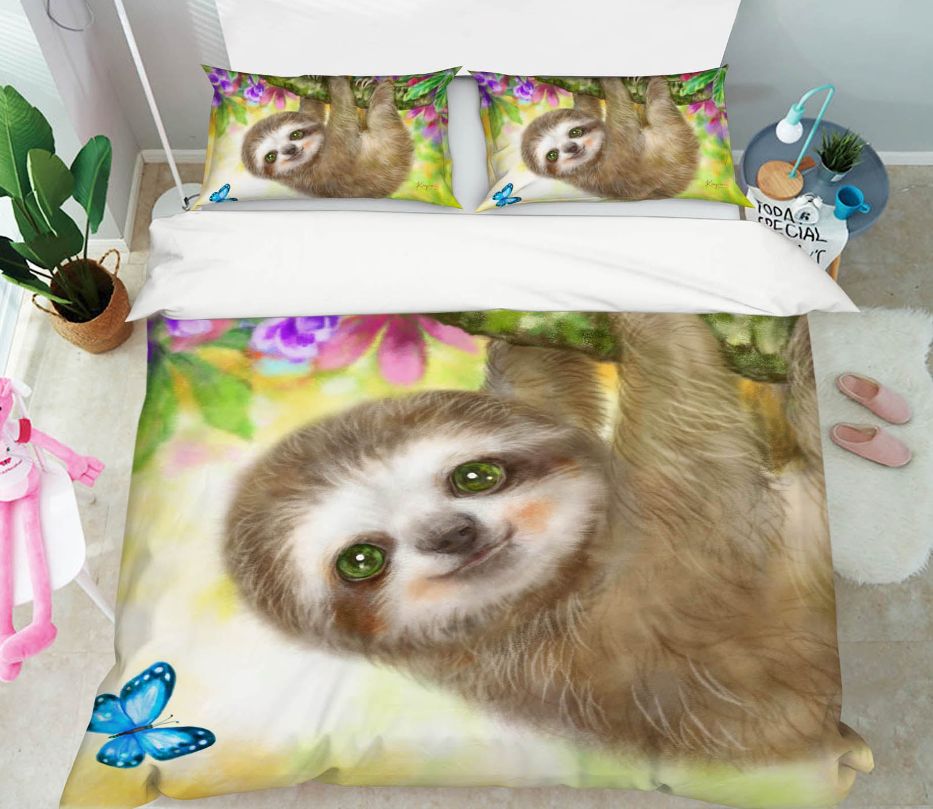 3D Cute Sloth 5967 Kayomi Harai Bedding Bed Pillowcases Quilt Cover Duvet Cover
