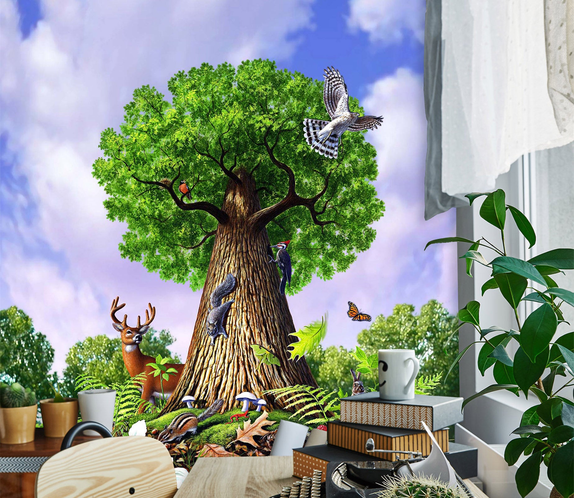 3D Tree of Life 1418 Jerry LoFaro Wall Mural Wall Murals