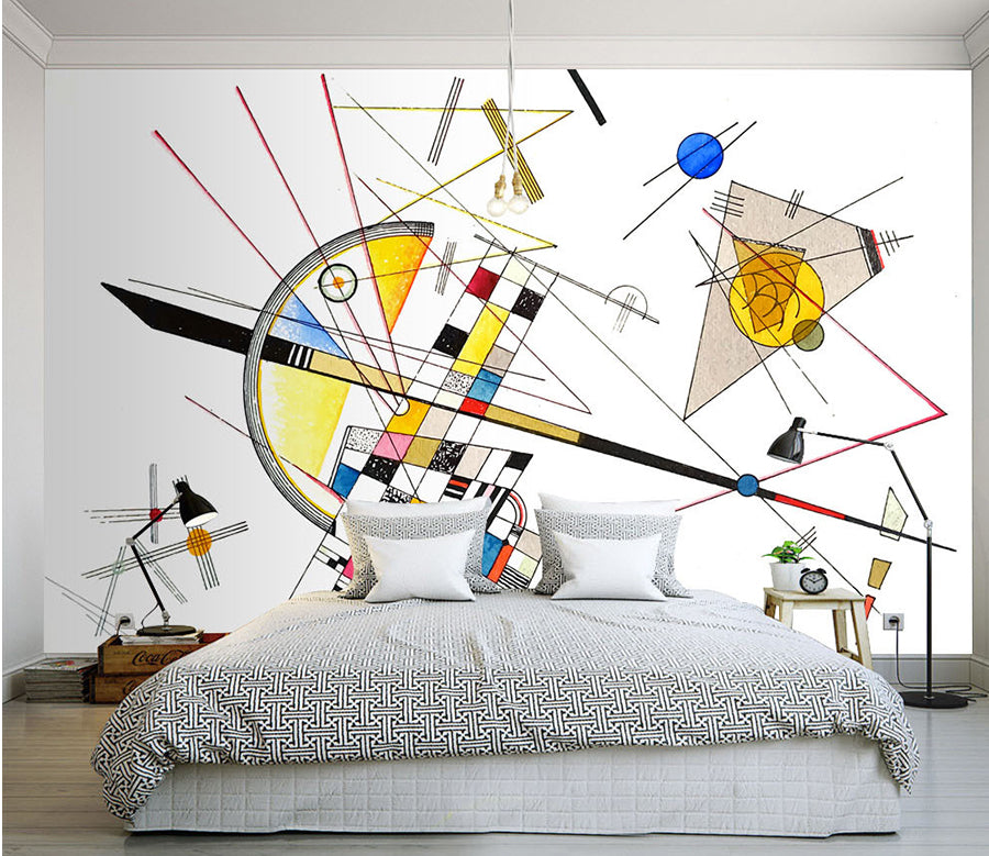 3D Triangle Line WG267 Wall Murals