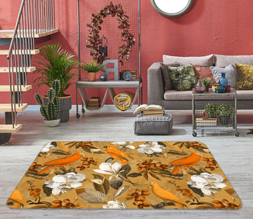 3D Flowers Birds 176 Uta Naumann Rug Non Slip Rug Mat