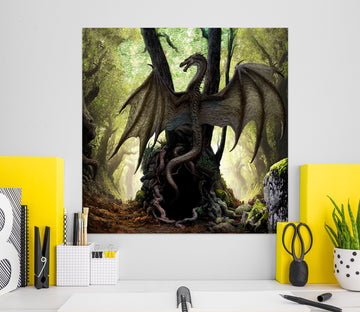 3D Dragon Forest 8066 Ciruelo Wall Sticker