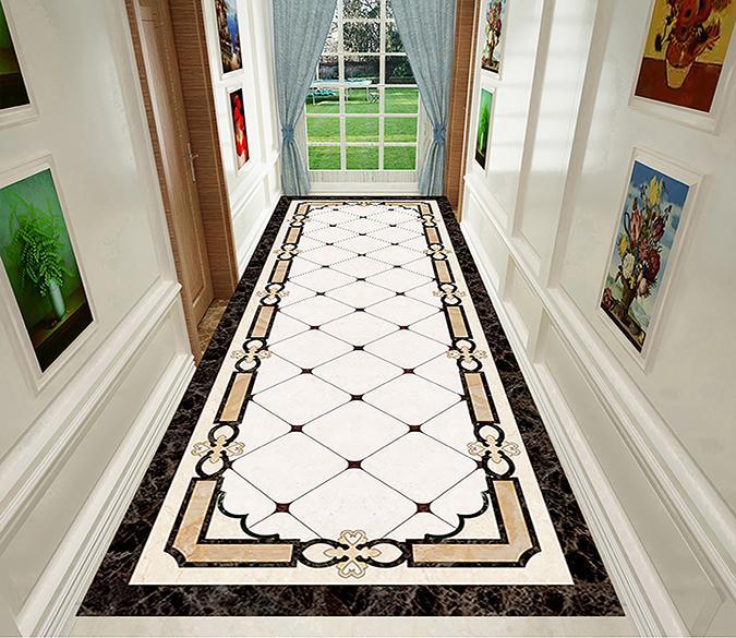 3D Black Marble Pattern WG205 Floor Mural Wallpaper AJ Wallpaper 2 