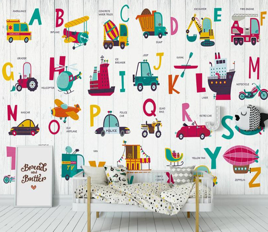 3D Mini Vehicle 1038 Wall Murals