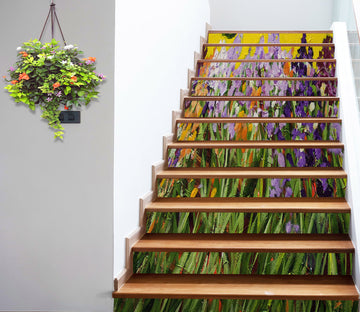 3D Purple Flowers 90100 Allan P. Friedlander Stair Risers