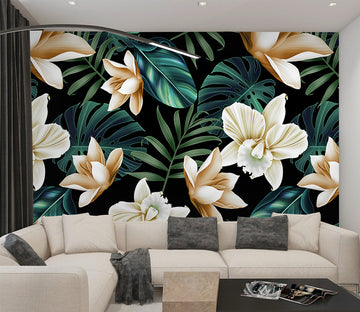 3D Flowers Leaves WG262 Wall Murals