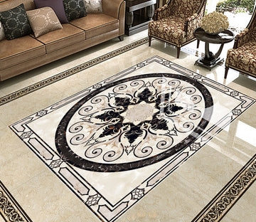 3D Marble Black Pattern WG448 Floor Mural Wallpaper AJ Wallpaper 2 