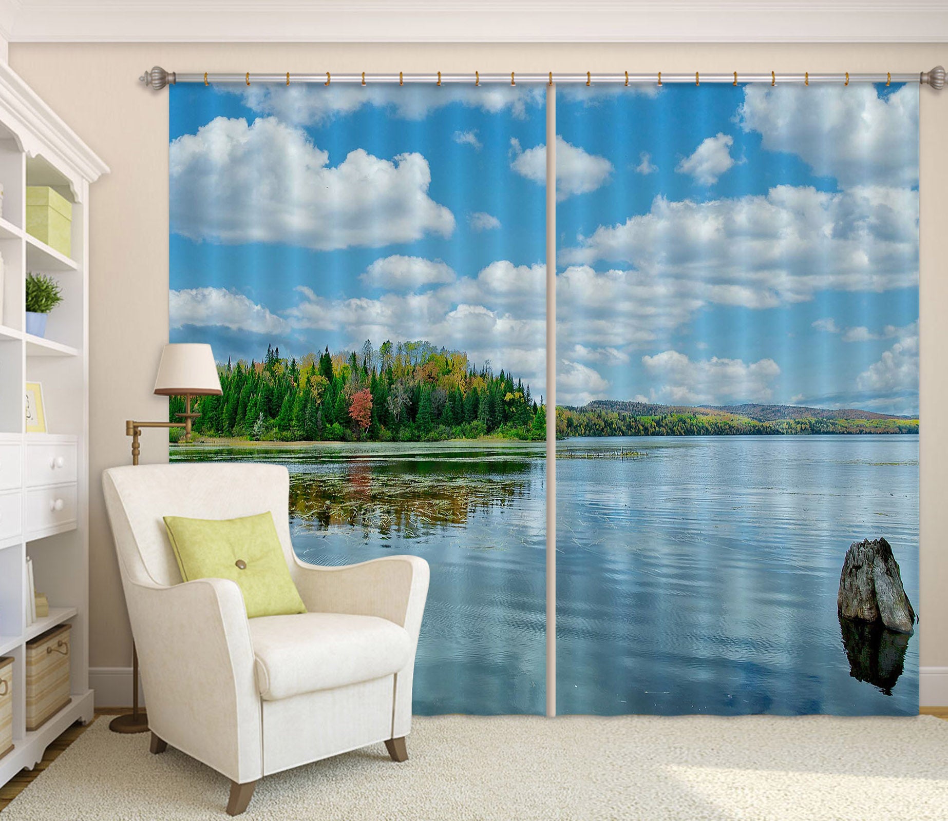 3D Lake 62153 Kathy Barefield Curtain Curtains Drapes