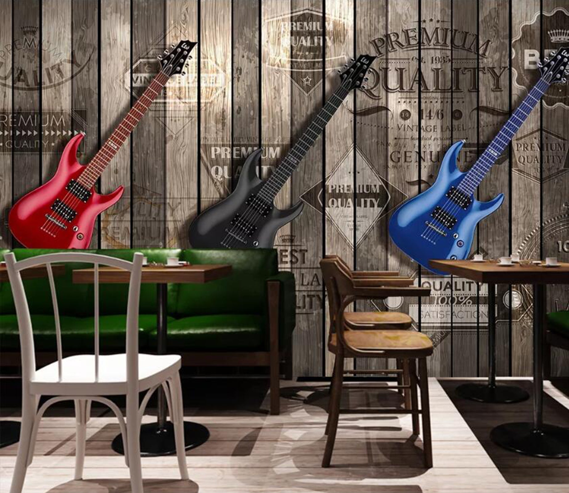 3D Color Guitar WC26 Wall Murals Wallpaper AJ Wallpaper 2 