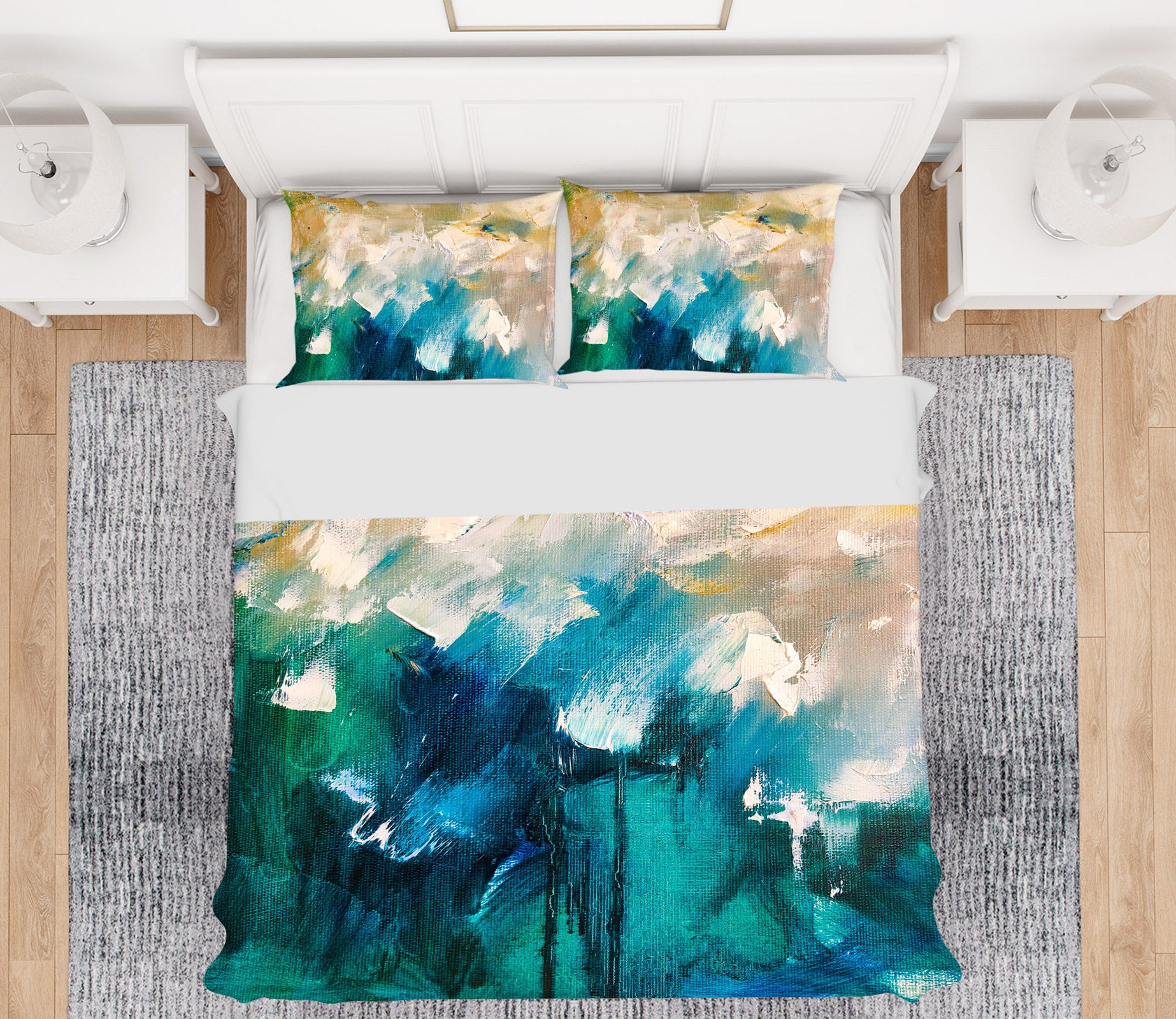 3D Blue Pigment 596 Skromova Marina Bedding Bed Pillowcases Quilt