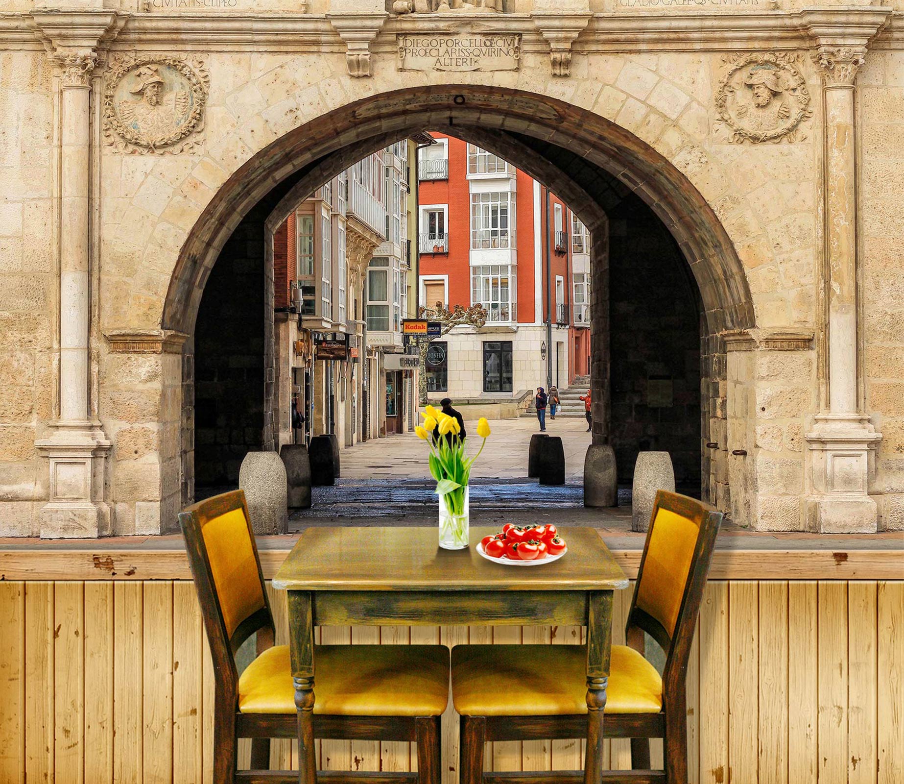 3D Building Tunnel 10876 Alius Herb Wall Mural Wall Murals