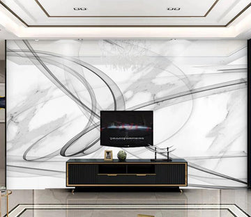 3D Elegant Ink Line 245 Wall Murals