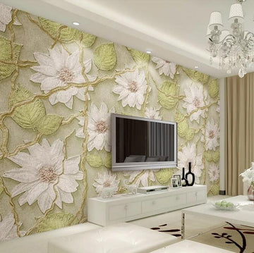 3D Lotus 081 Wall Murals Wallpaper AJ Wallpaper 2 