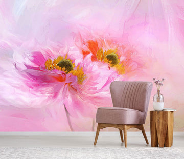 3D Pink Flower Core 9158 Alius Herb Wall Mural Wall Murals
