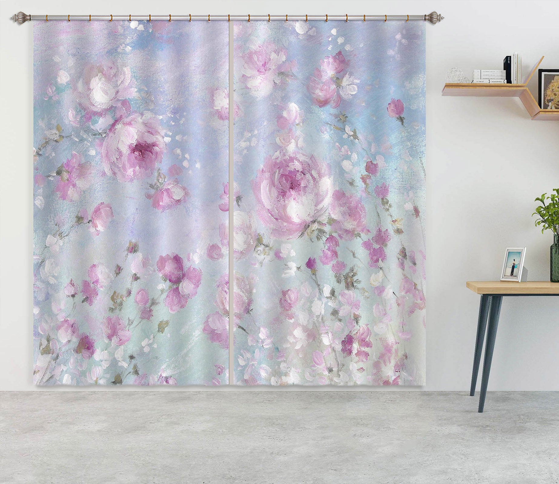 3D Blooming Roses 1002 Debi Coules Curtain Curtains Drapes