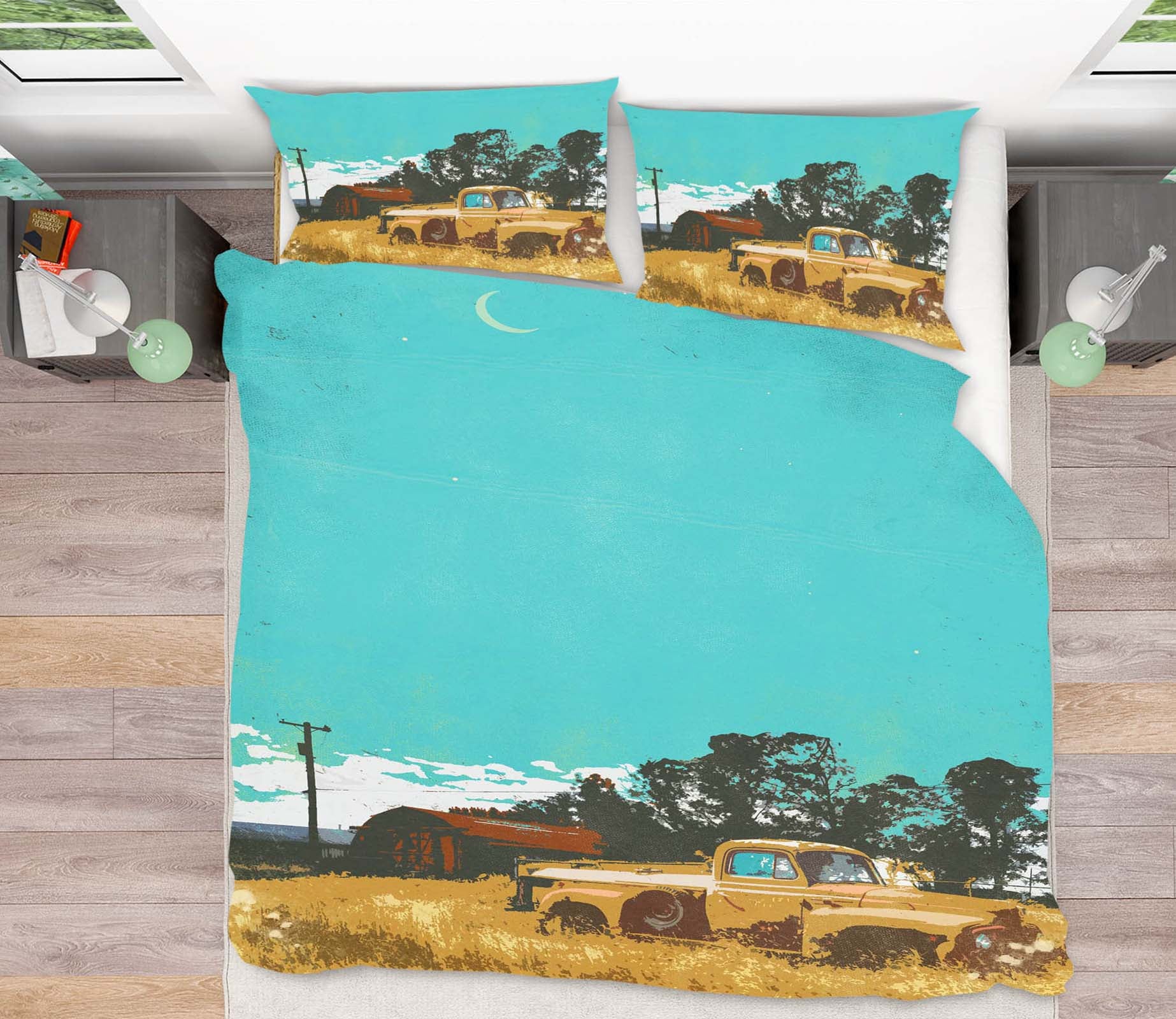 3D Prairie Truck 2103 Showdeer Bedding Bed Pillowcases Quilt