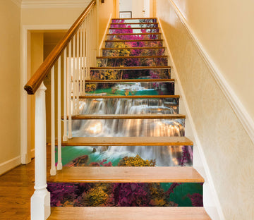 3D Four Seasons Waterfall 288 Stair Risers
