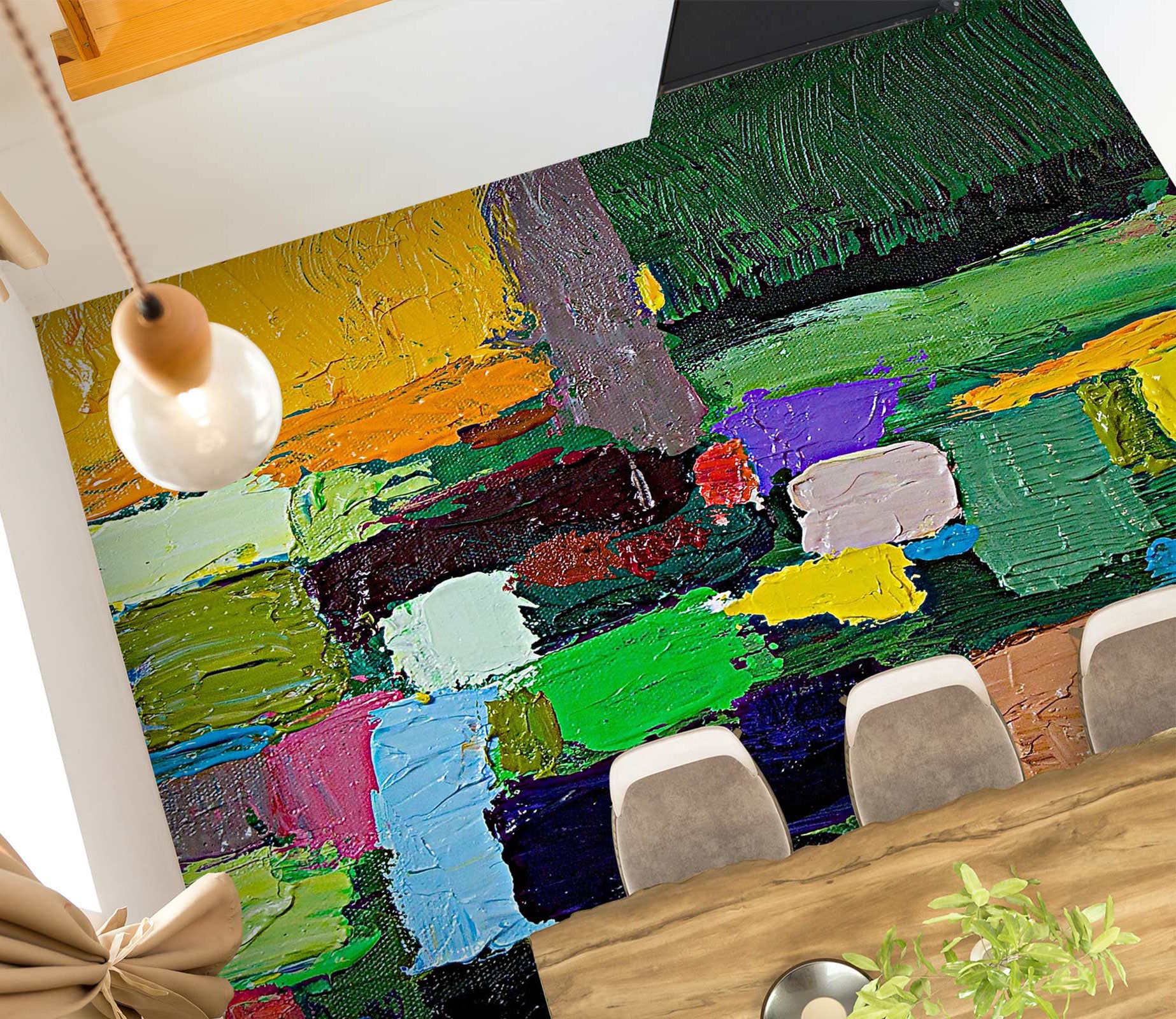 3D Color Pigment Block Pattern 9624 Allan P. Friedlander Floor Mural  Wallpaper Murals Self-Adhesive Removable Print Epoxy