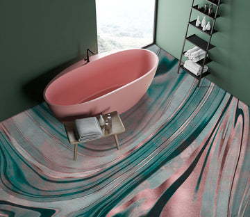 3D Pink Green Stripes Pattern 102128 Andrea Haase Floor Mural  Wallpaper Murals Self-Adhesive Removable Print Epoxy